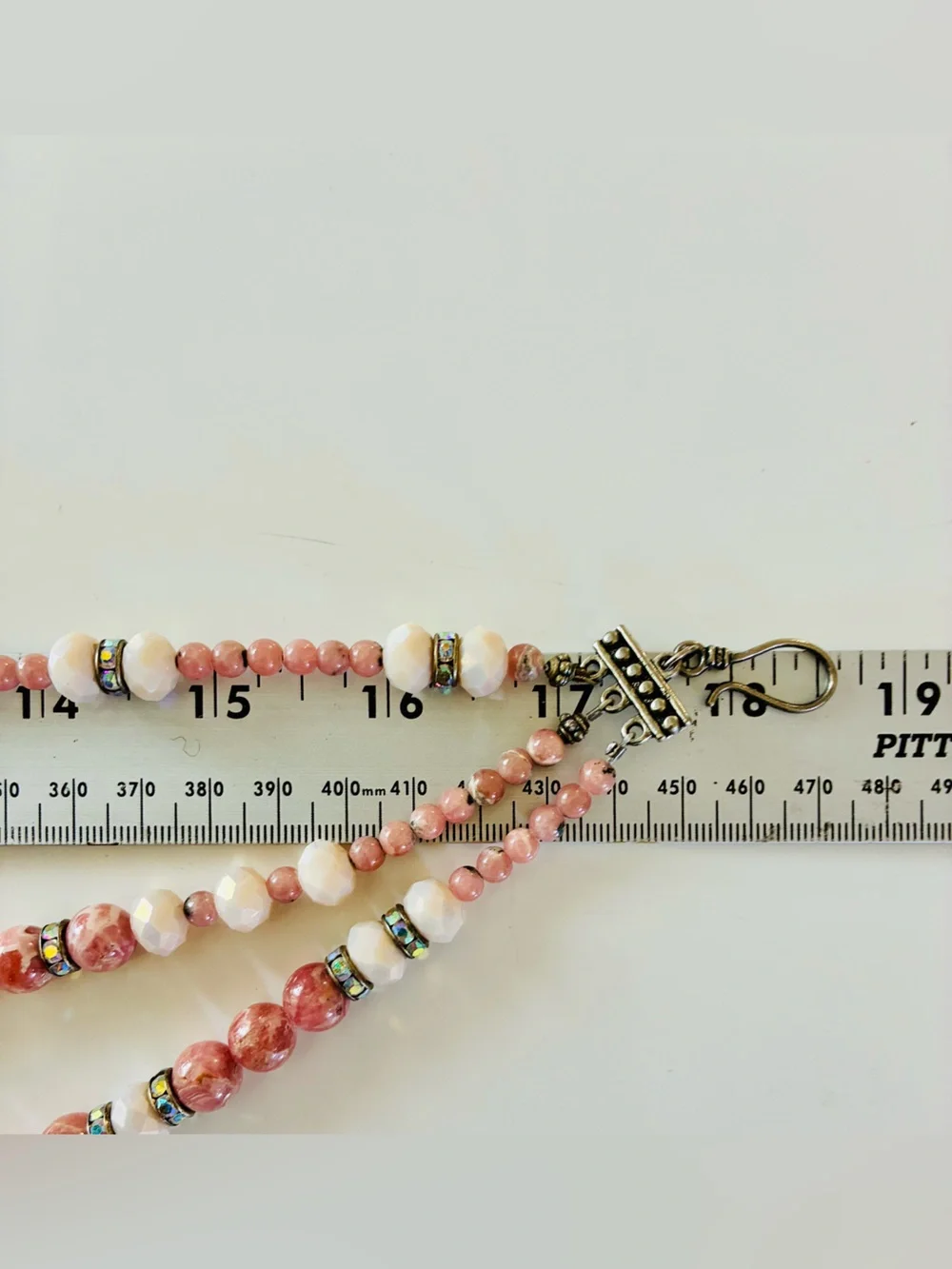 Handmade Elegant Pink Natural Stone Beaded Layered Necklace - Women Jewelry READ